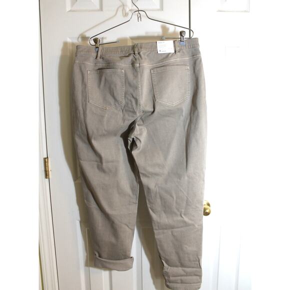 J. Jill Denim Taupe Boyfriend Straight Leg Jeans sz 18 NWT - Picture 3 of 4
